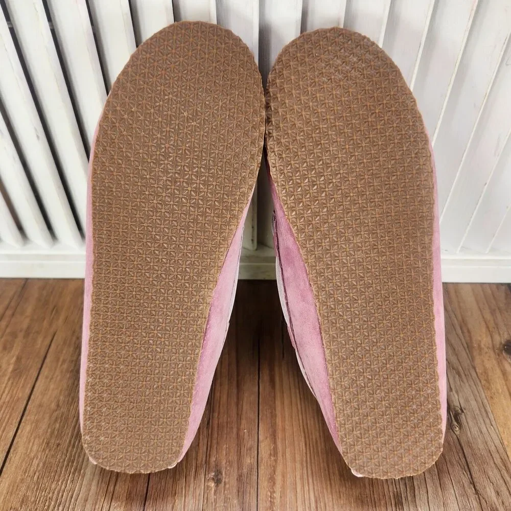 Old Friend Buckeye Pink Moccasin Slippers Child Sz 3 Fleece Lined Moc Toe 568100
